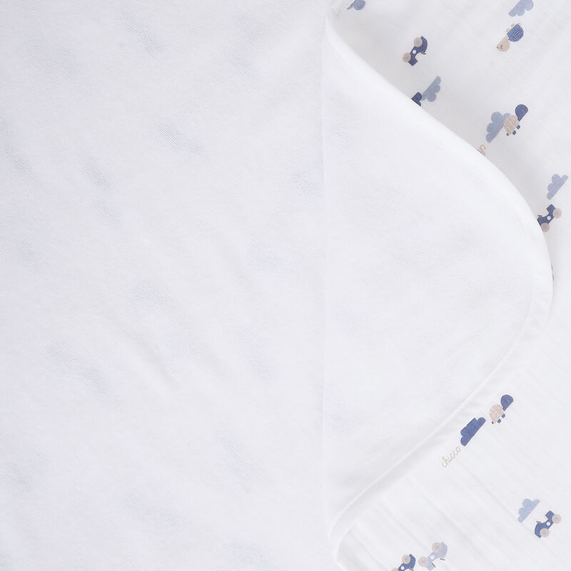 Boys White Woven Bathwrap image number 4